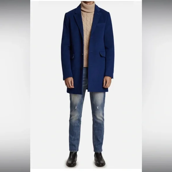 PAISLEY AND GRAY NWT SAPPHIRE Wool TOP COAT SIZE XXL MSRP $220 SLIM FIT - Picture 4 of 10